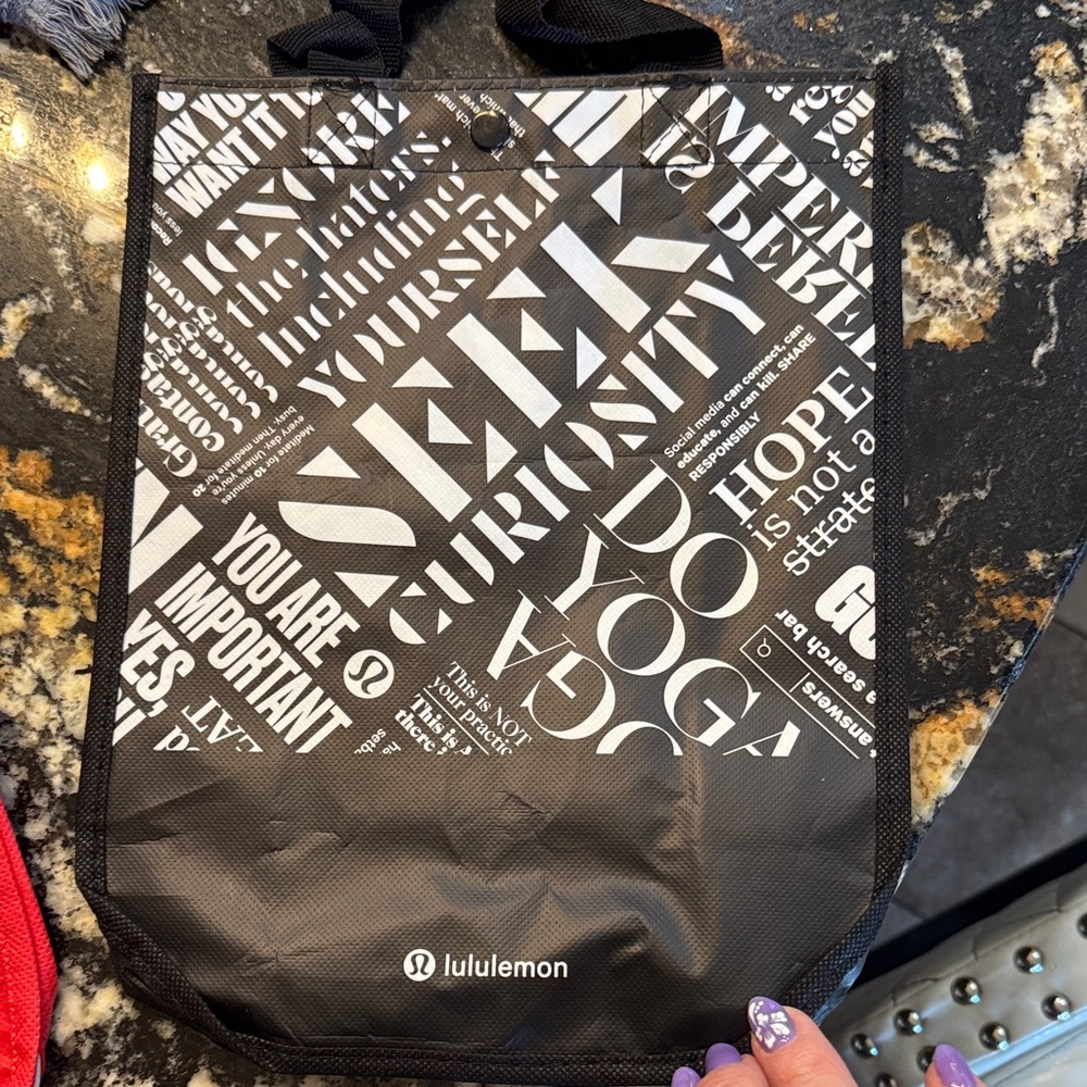 lululemon athletica Black‎ and White Mini Bag